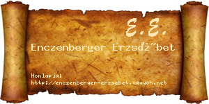 Enczenberger Erzsébet névjegykártya