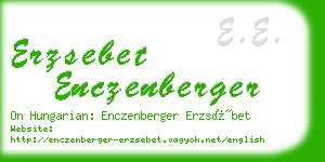 erzsebet enczenberger business card